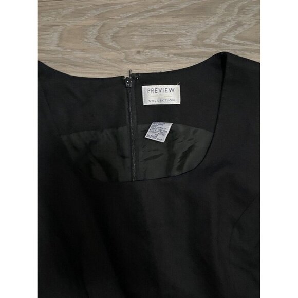 Women's PREVIEW COLLECTION BLACK SLEEVELESS DRESS Size 10 MIDI Chic - Picture 5 of 15